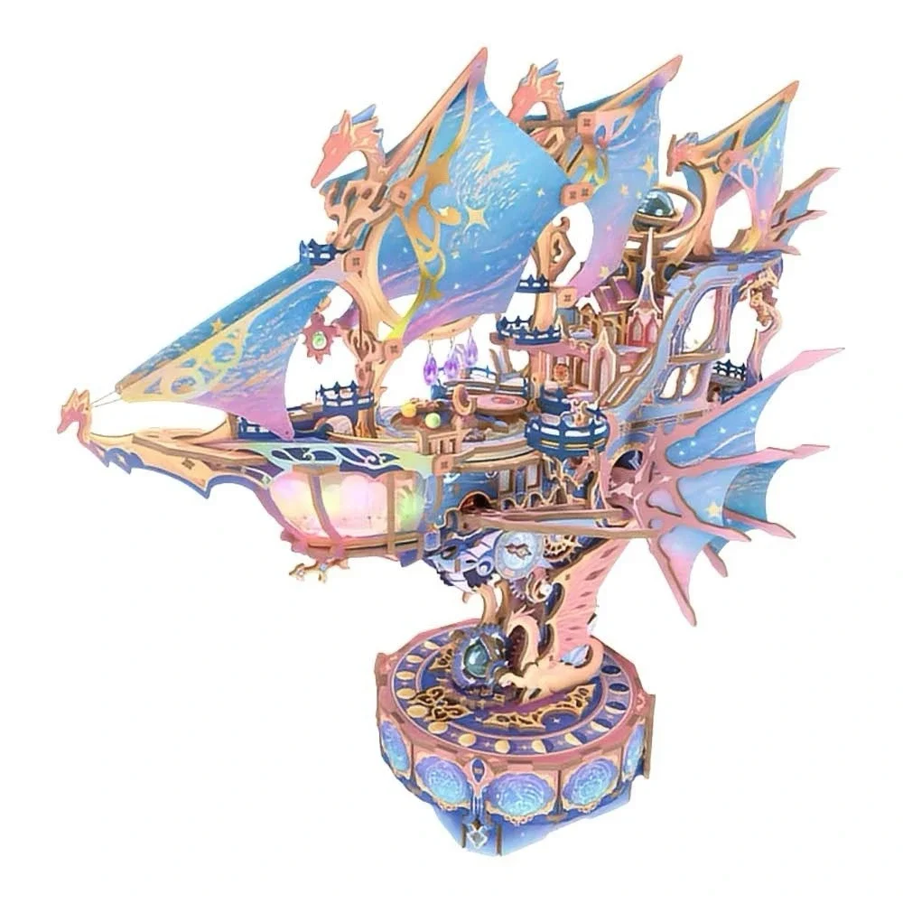 Magical Galaxy‎ Transmission 3D Wooden Model Puzzle  With Music Box